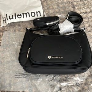 Lululemon crossbody with nano pouch 2L black NWT